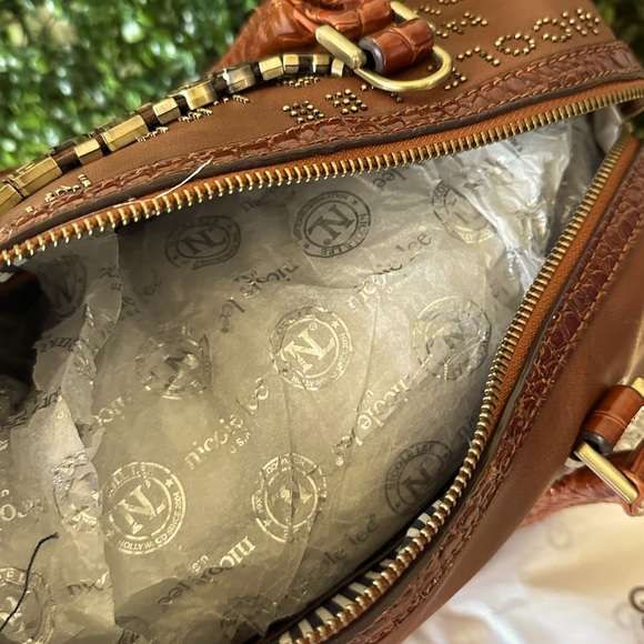 NICOLE LEE Studded Satchel. Authentic. - Picture 6 of 15